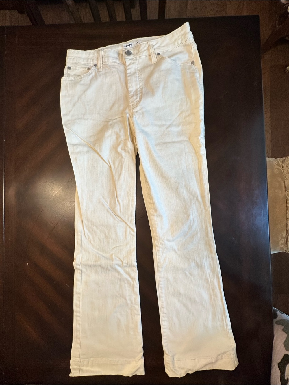 Nine West Off-White Boot Cut Jeans